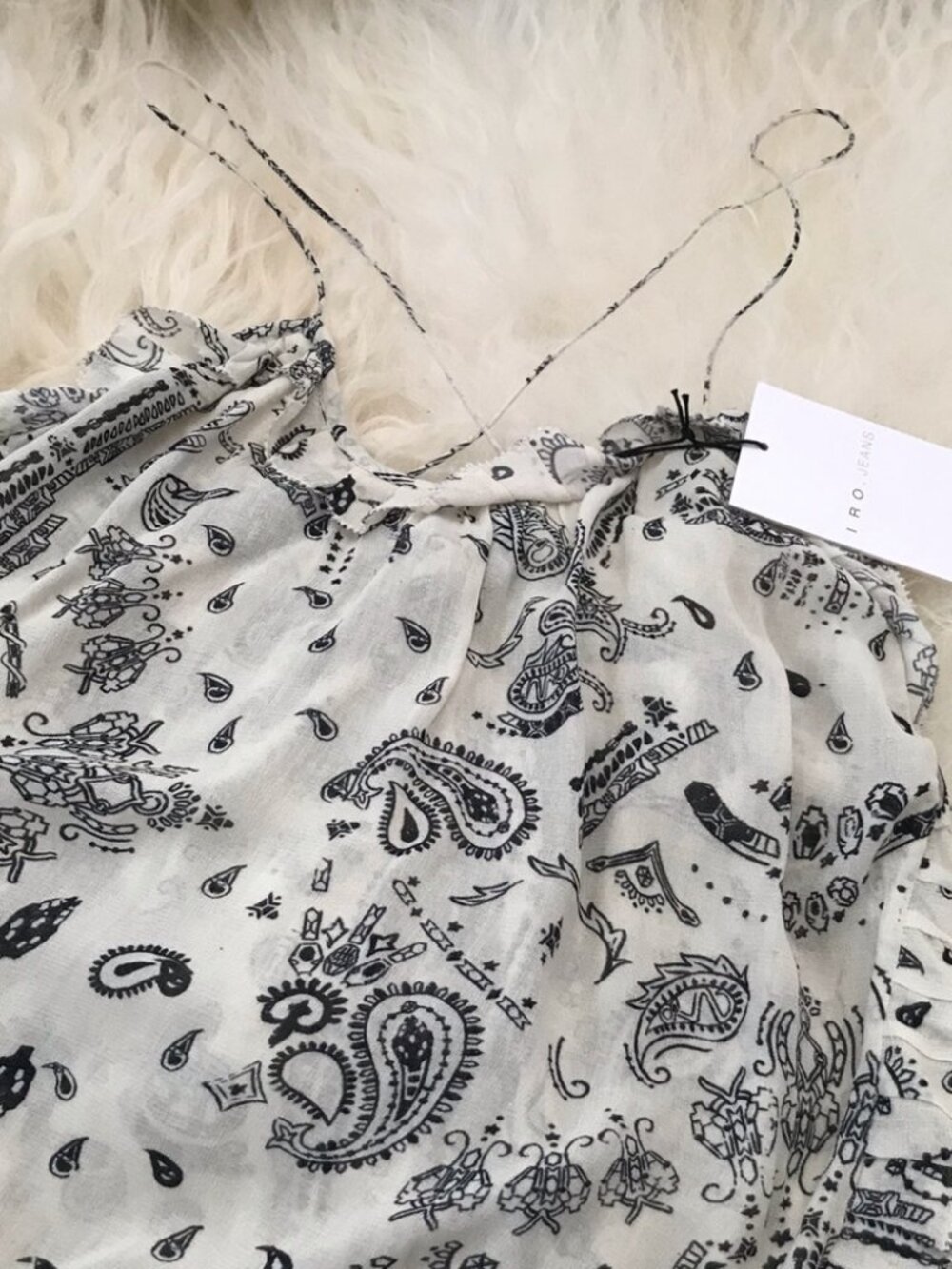 IRO Ruffled printed georgette camisole 0947 - Picture 6 of 7